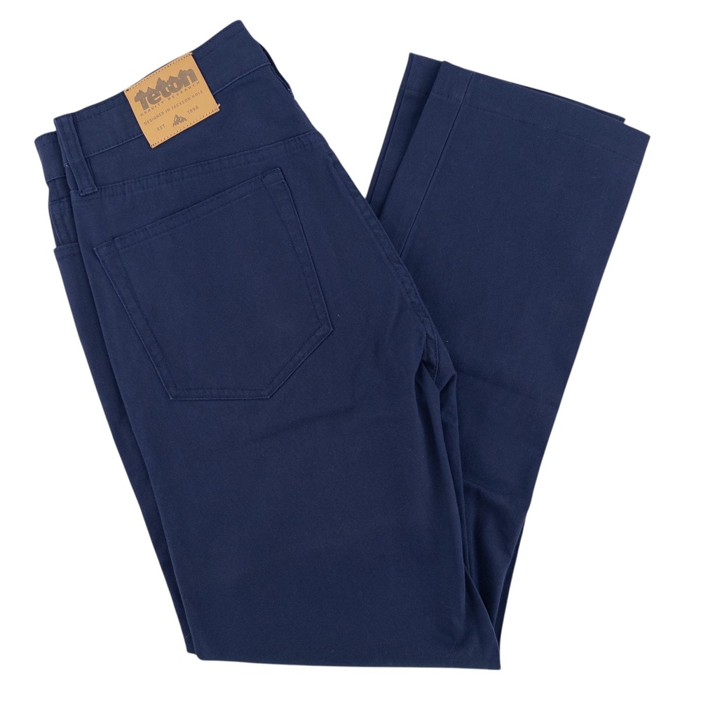 Teton Gravity Research Slim Leg Work Pants Navy Blue Men's 32x28 (tagged‎ 32x32)